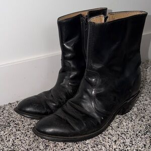 UFCW Vintage Black Booties Western Boots Short Men’s Size 9